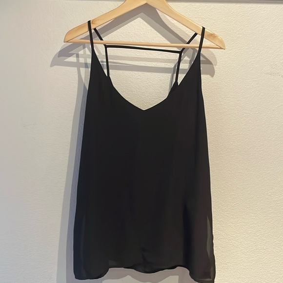 H&M Tops - H&M Camisole Deep V Neck Tanktop Blouse, Black Size 14